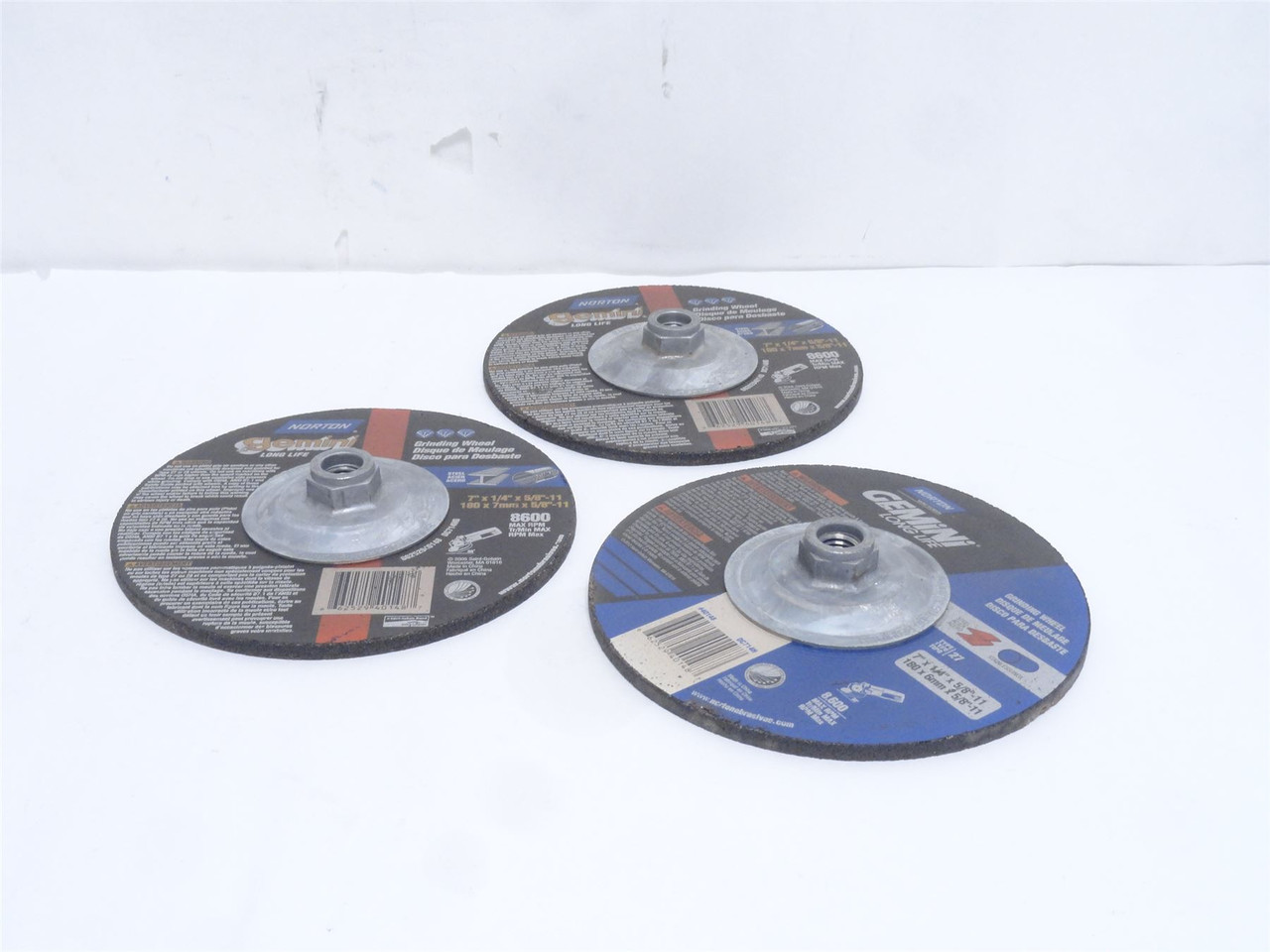 Norton 66252940148; Lot-3; Depressed Center Wheel Grinder Disk