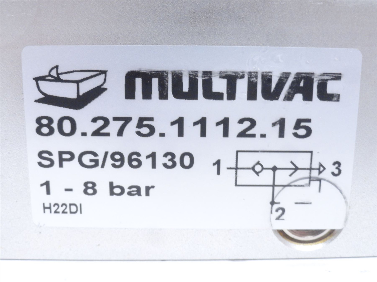 Multivac 80.275.1112.15; Quick Exhaust Valve SPG/96130; 8BAR