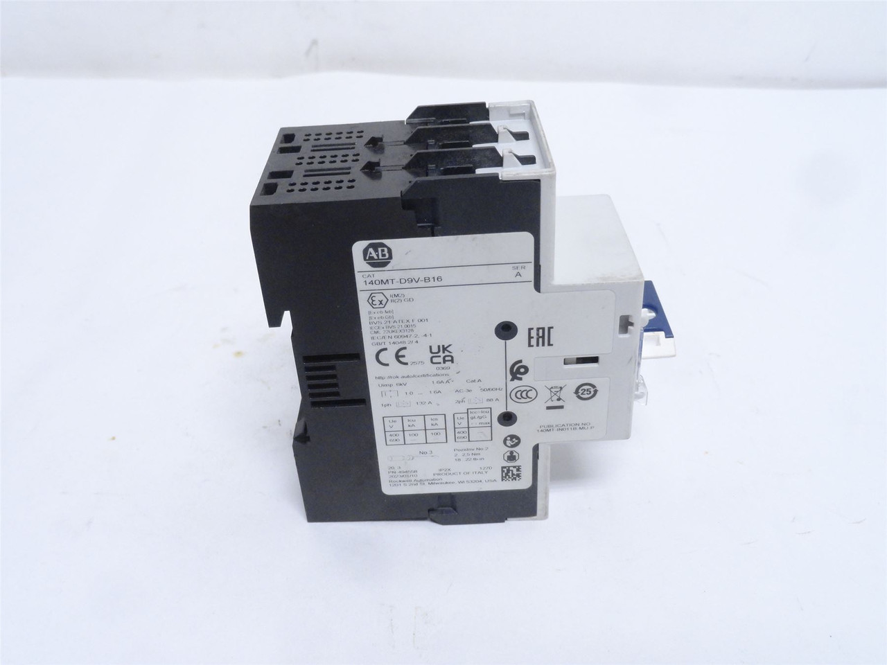 Allen-Bradley 140MT-D9V-B16; Motor Starter 1-1.6A; 3PH; 690V