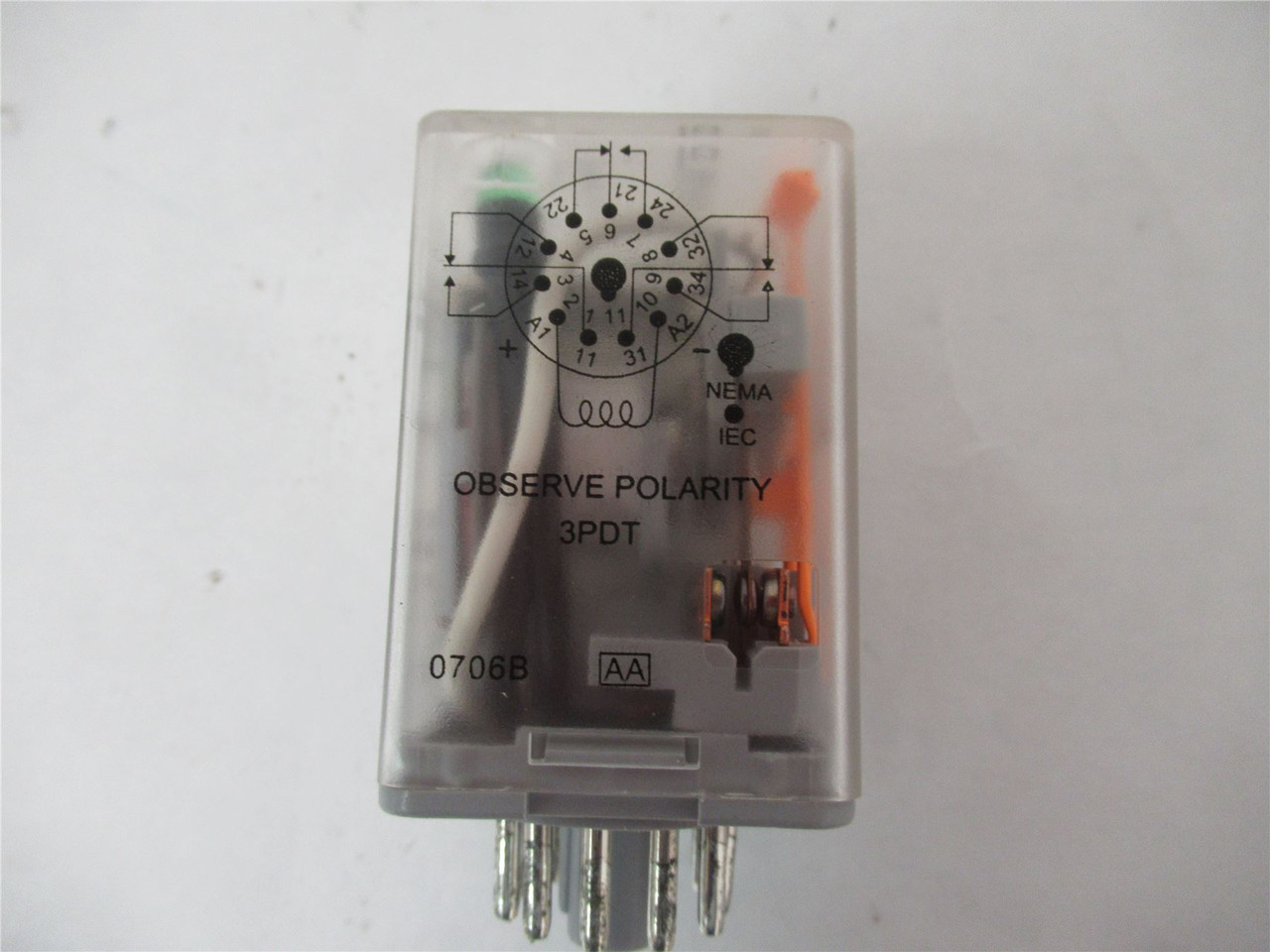 Square D 8501KPD13P14V63; Plug In Relay 11 Pin 3 Poles 125V