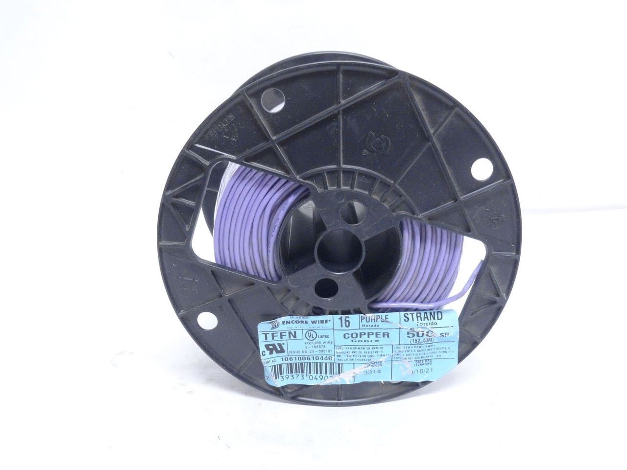 Encore Wire 106100610440; Roll-500'; Fixture Wire; 16 Gauge