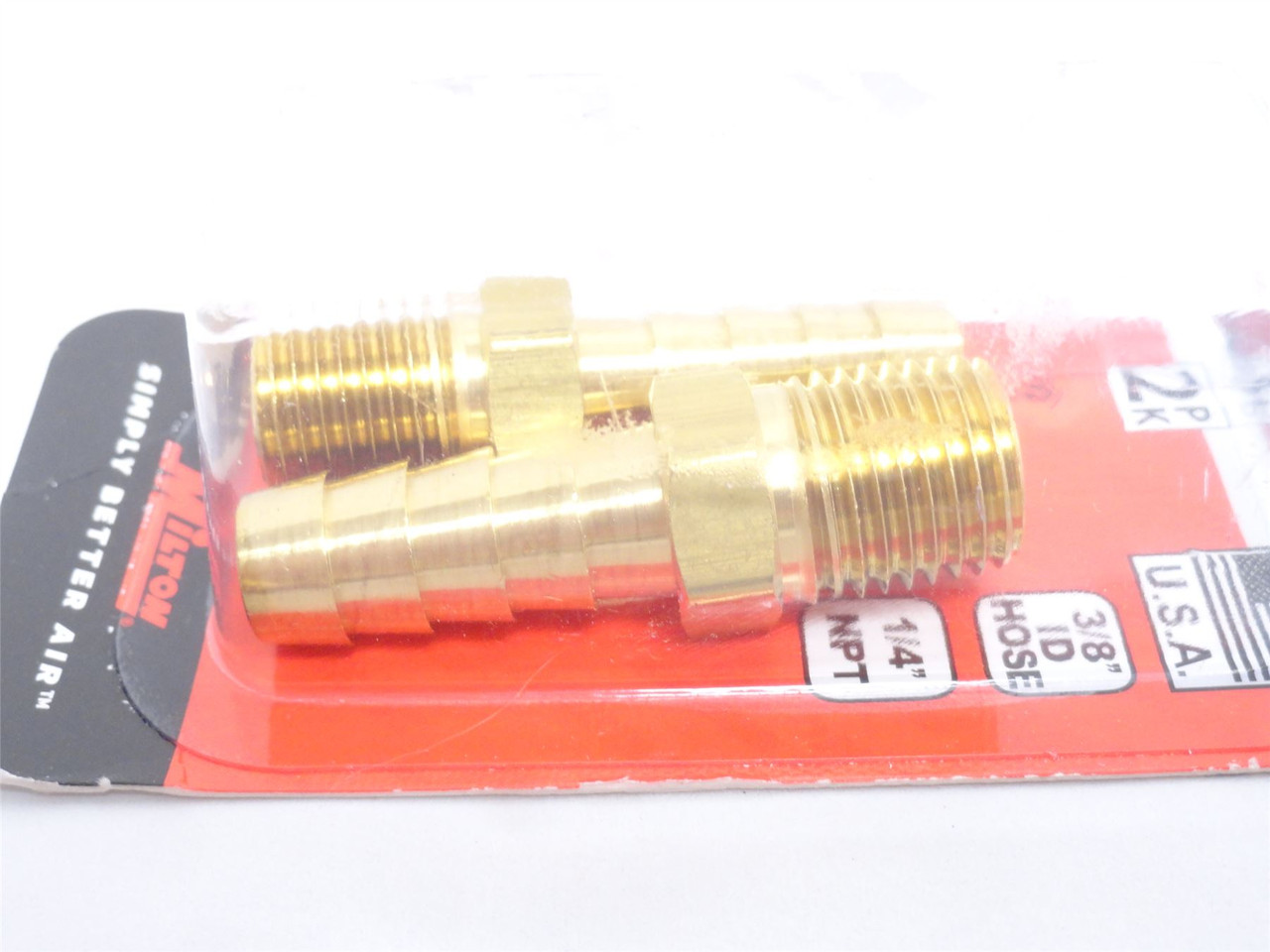 Milton S-602; Lot-2; Male Barb Hose End; 3/8NPT x 3/8" Tube