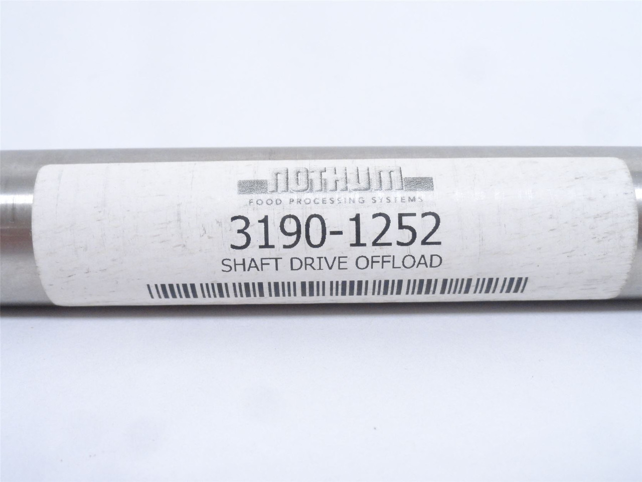 Nothum 3190-1252; Offload Drive Shaft; SS; 1"OD; 11-3/8" Long