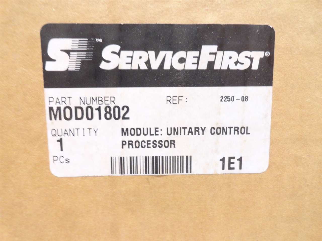 ServiceFirst MOD01802; Unitary Control Processor