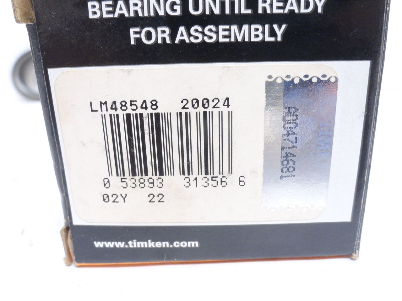 Timken LM48548; Tapered Roller Bearing Cone; 1-3/8"ID