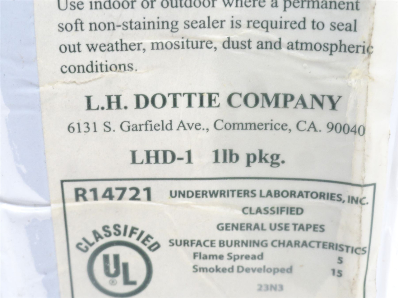 LH Dottie LHD-1; Lot-2; Duct Sealant; 1LB Blocks