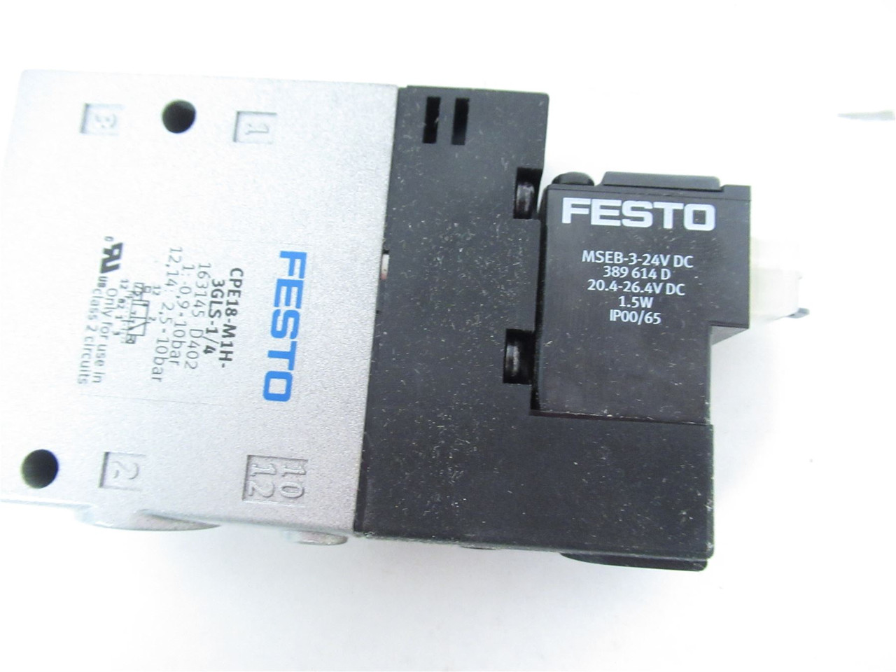 Festo CPE18-MIH-3GLS-1/4; Solenoid Valve 18mm24 VDC  3/2-WAY