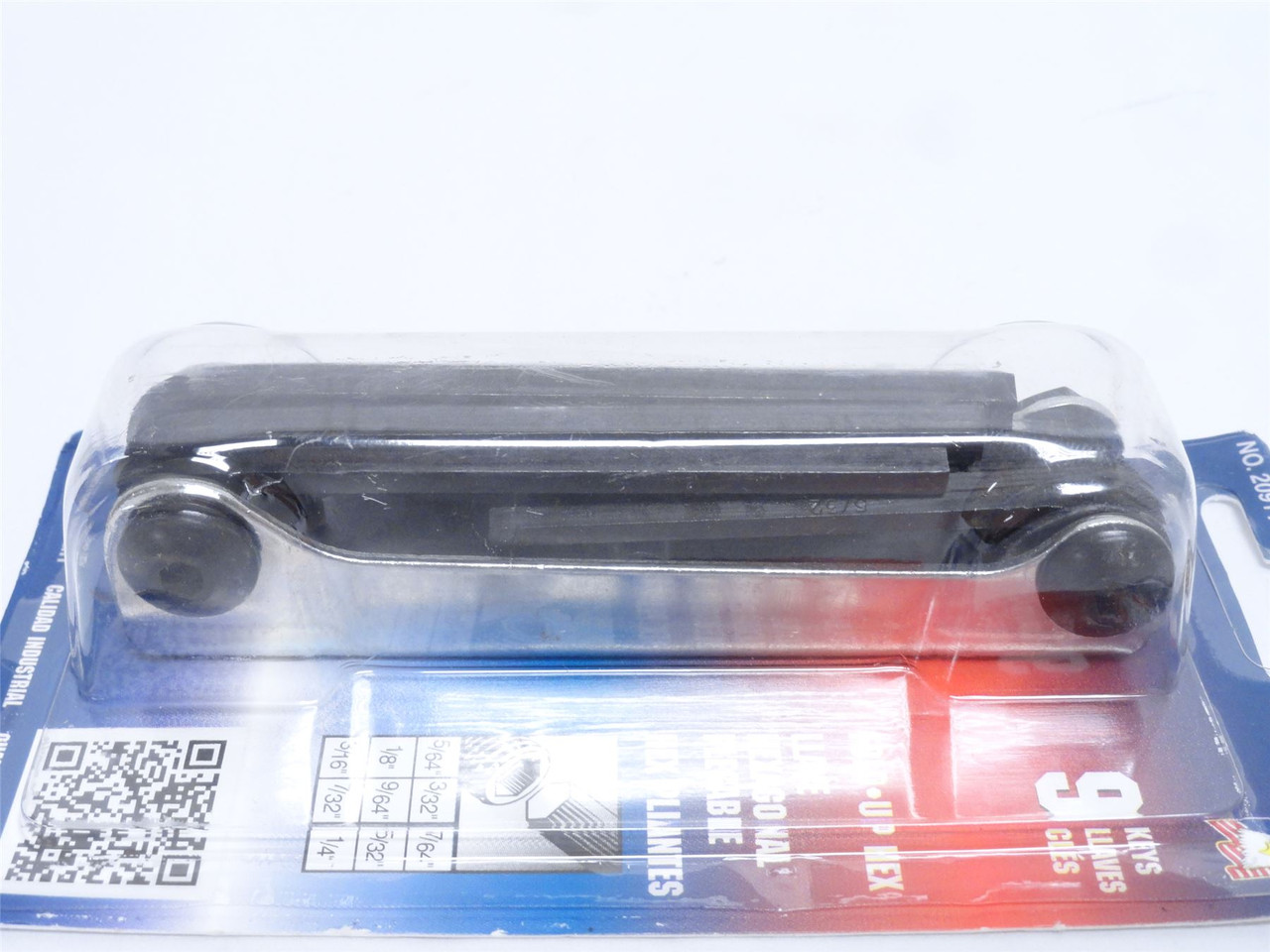 Eklind 20911; Standard Hex Key Set ;9-In-1; Fold Up