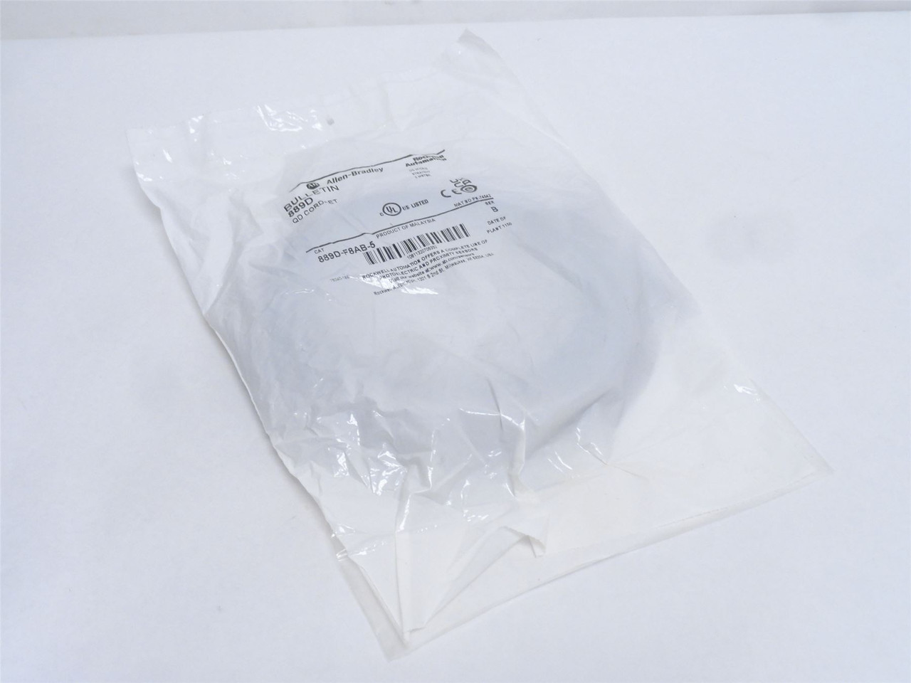 Allen-Bradley 889D-F8AB-5; Connector Cable; 8-Pin QD 5meter
