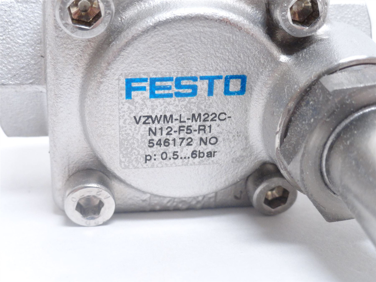 Festo VZWM-L-M22C-N12-F5-R1; Air Solenoid Valve; SS; 1/2NPT