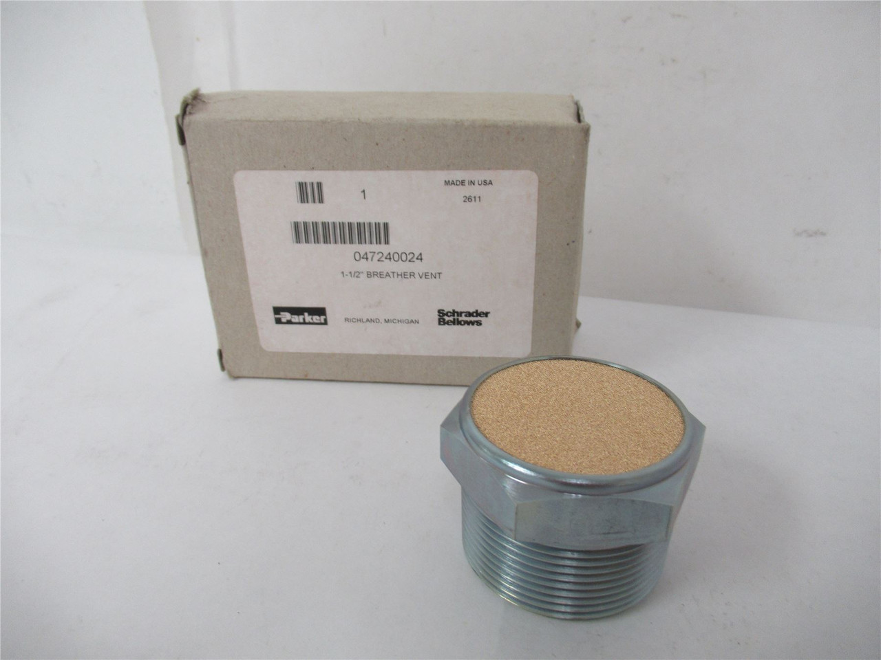Parker 47240024; Sintered Bronze  Breather Vent 1-1/2"