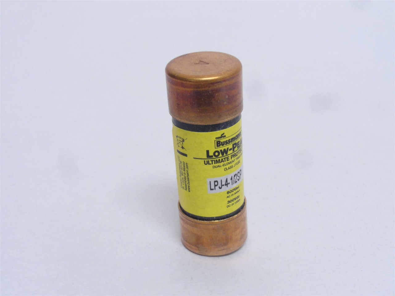 Bussmann LPJ-4-1/2SP; Time-Delay Fuse; 4.5A; 600VAC/300VDC