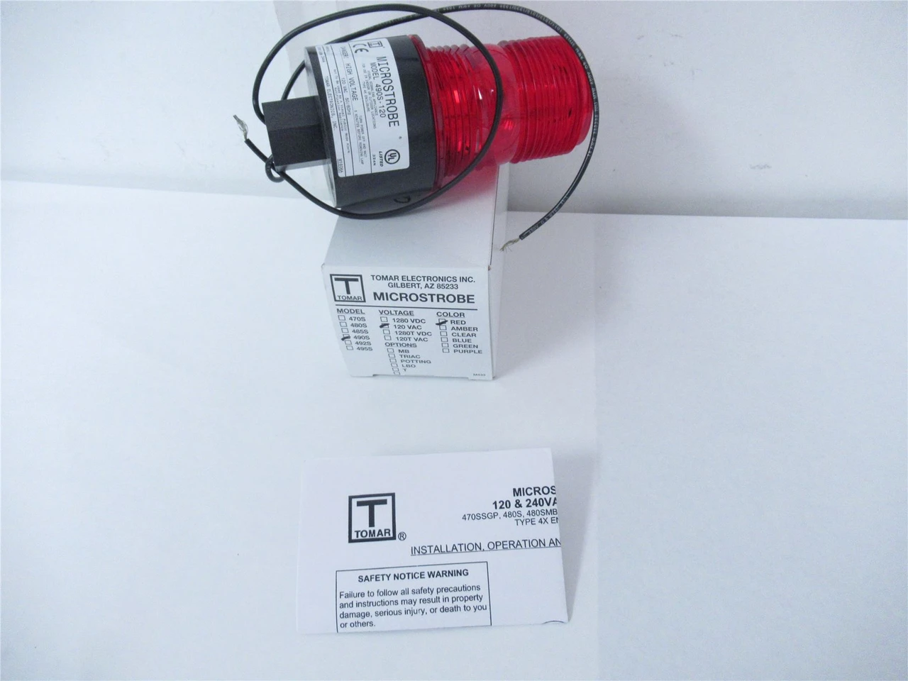 Tomar 490S-120; MicroStrobe 120VAC Red 50/60Hz
