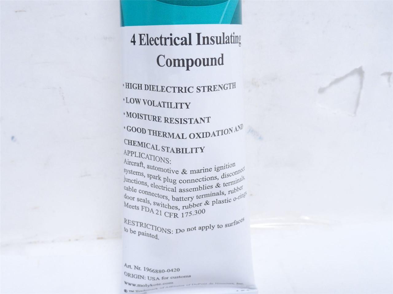 Dupont Molykote 4; Electrical Insulating Compound; 150g