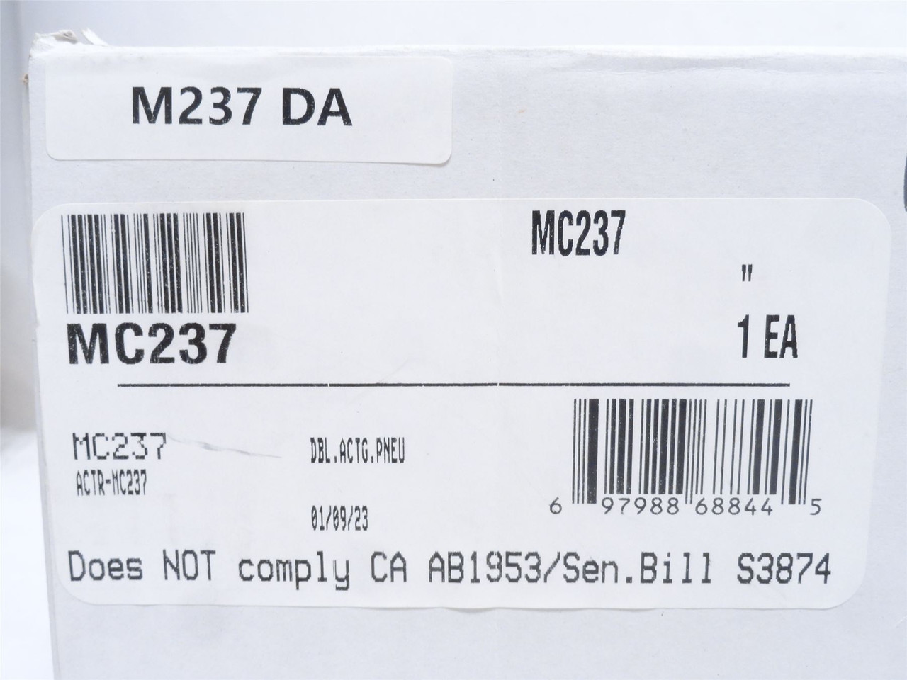 Milwaukee MC237; Double Acting Pneumatic Actuator