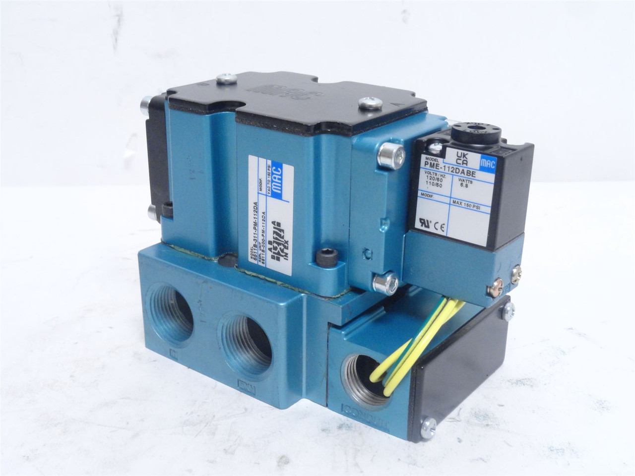MAC 6511B-311-PM-112DA; Solenoid Valve; 0-150PSI; 110/120VAC