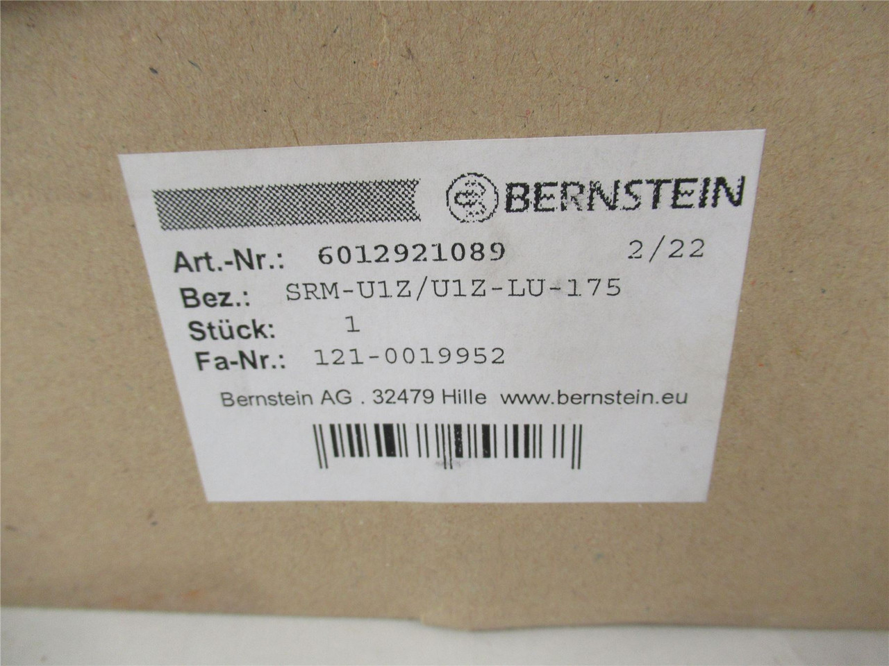 Bernstein 6012921089; Safety Rope Pull Switch 240V