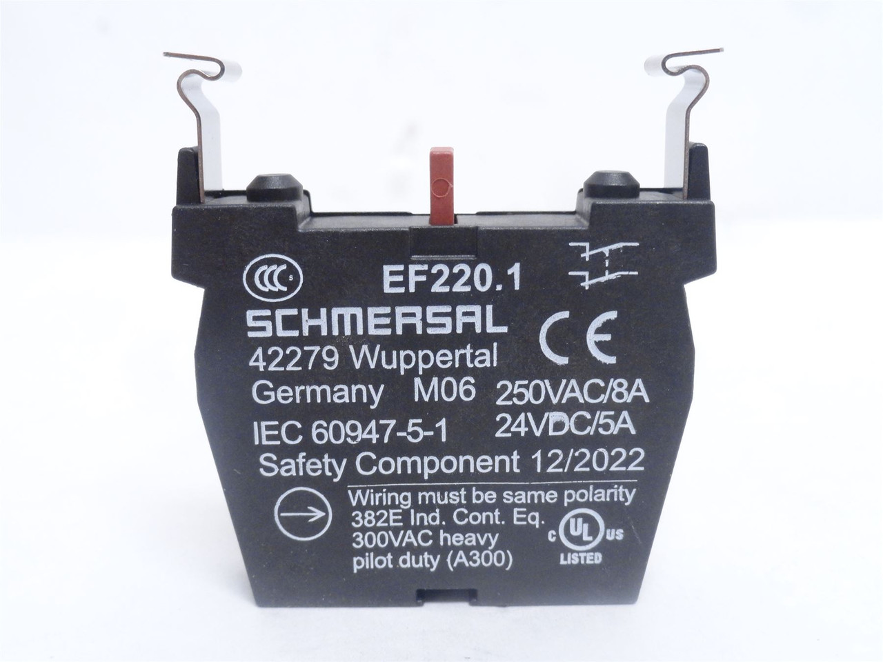 Schmersal EF220.1; Contact Black 101023927; 2-NC; 8A; 250VAC