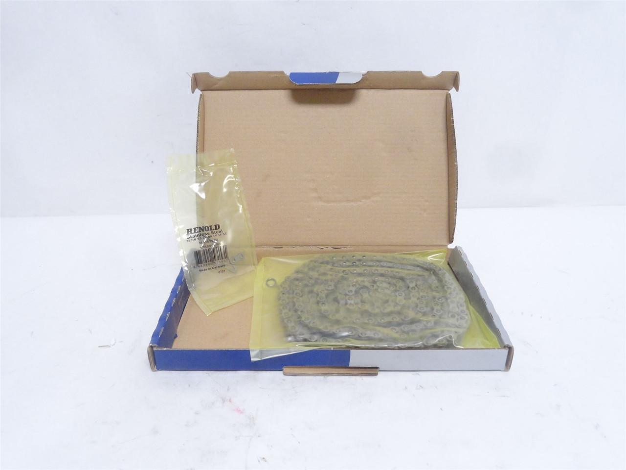 Renold 35A1SSX10FT; Riveted Chain #35; SS; 10' Long