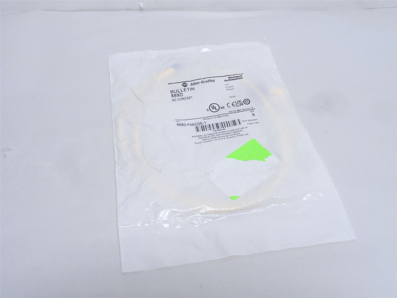 Allen-Bradley 889D-F4ACDE-1; DC Micro Cable; 4-Pin; 250V; 4A