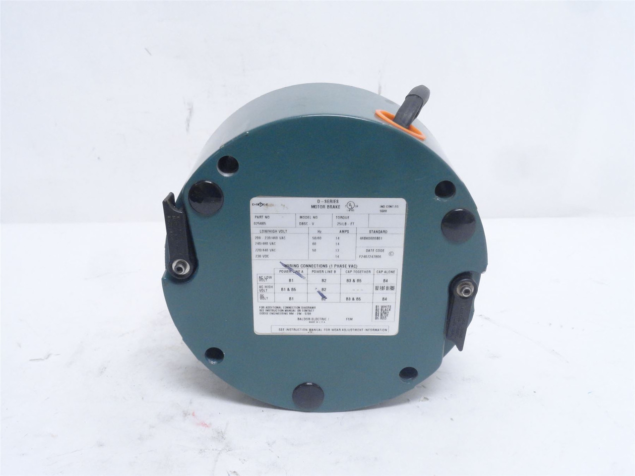 Dodge 25665; Motor Brake; 208-230/460VAC; 14 Amps