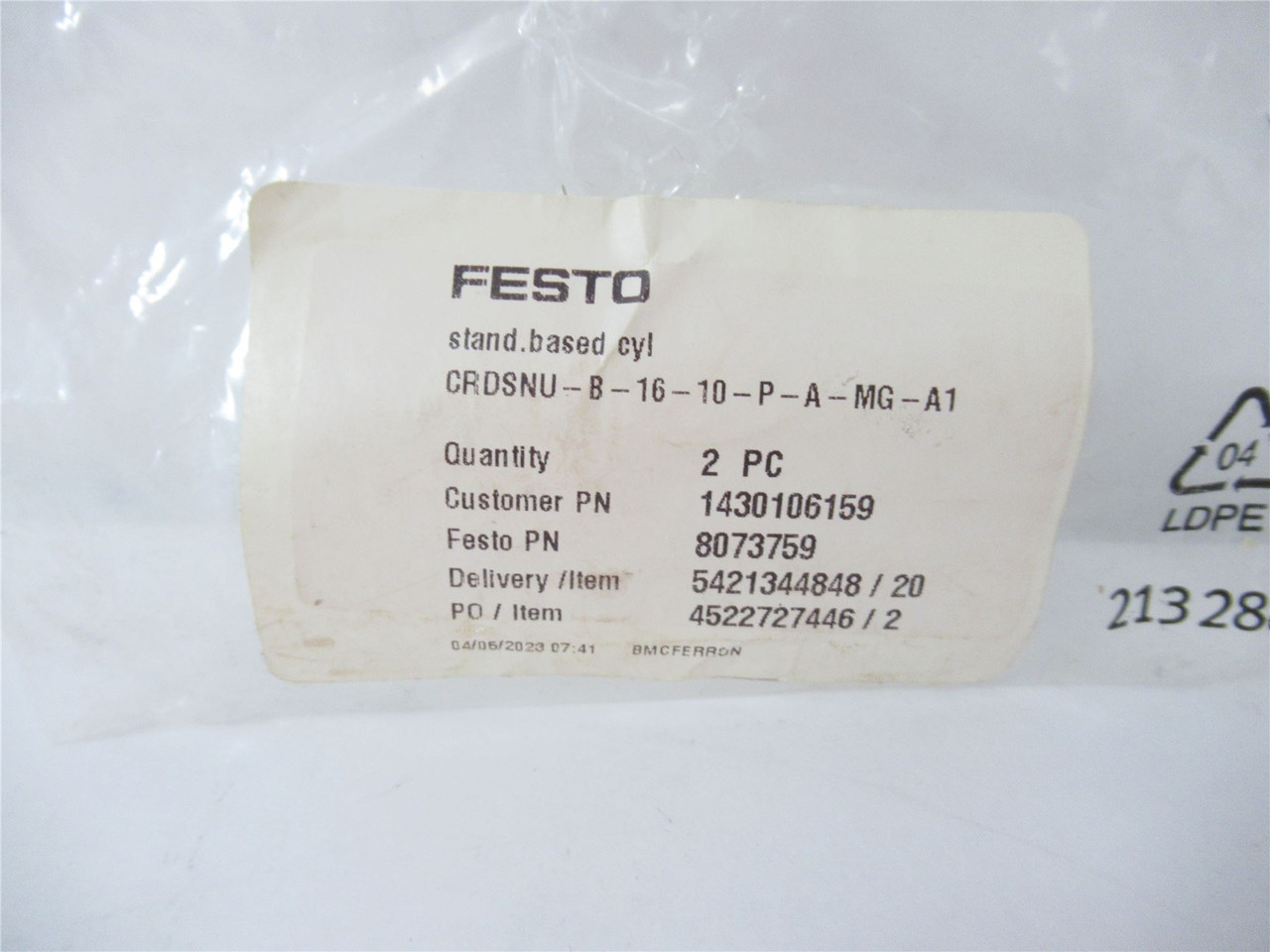 Festo CRDSNU-B-16-10-P-A-MG-A1; PnuematicCylinder16mmB 10mmSt