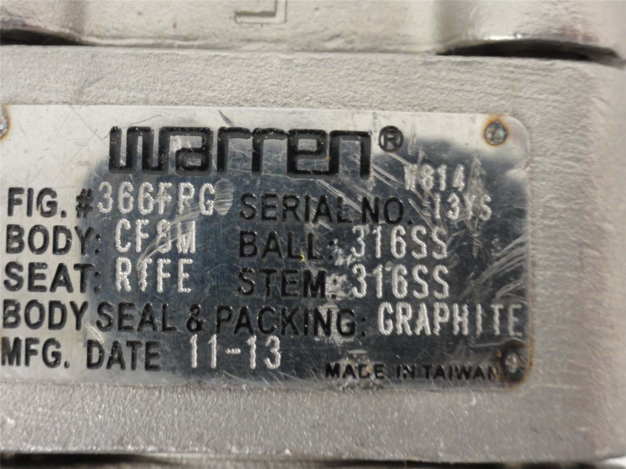 Warren CF8M-3/4; Ball Valve; 3-Piece; 3/4" Weld & Threaded; SS