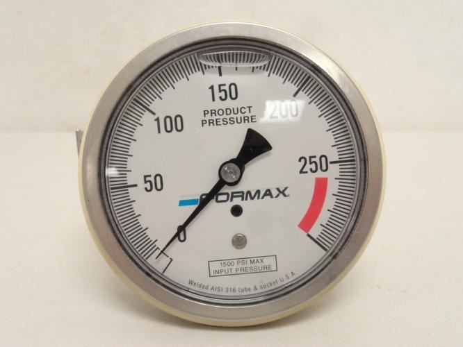Formax 0011275-A; Liquid Filled Gauge; SS; 0~250psi; W/Bracket