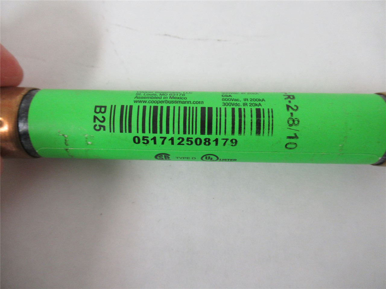 Bussmann FRS-R-2-8/10;  Fuse 2-8/10A 600VAC
