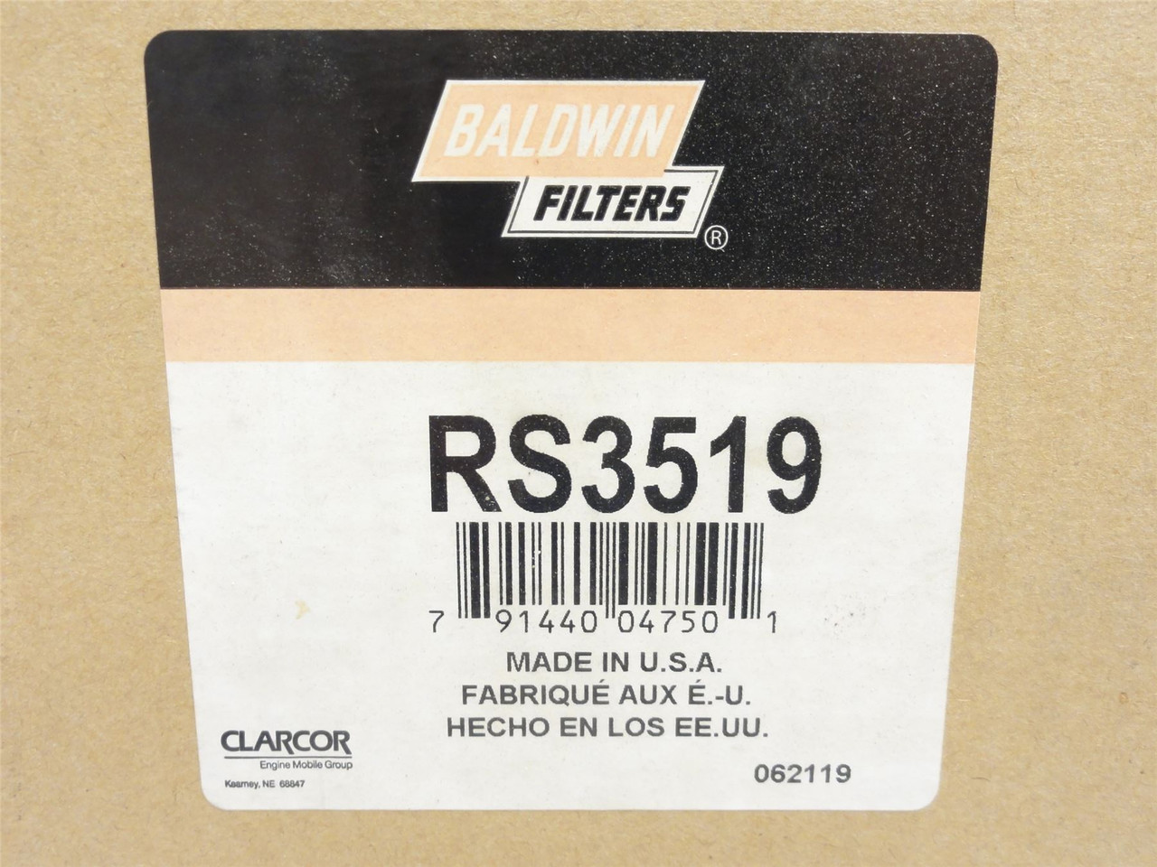 Baldwin RS3519; Axial Seal Air Filter Element; 14-13/32" Long