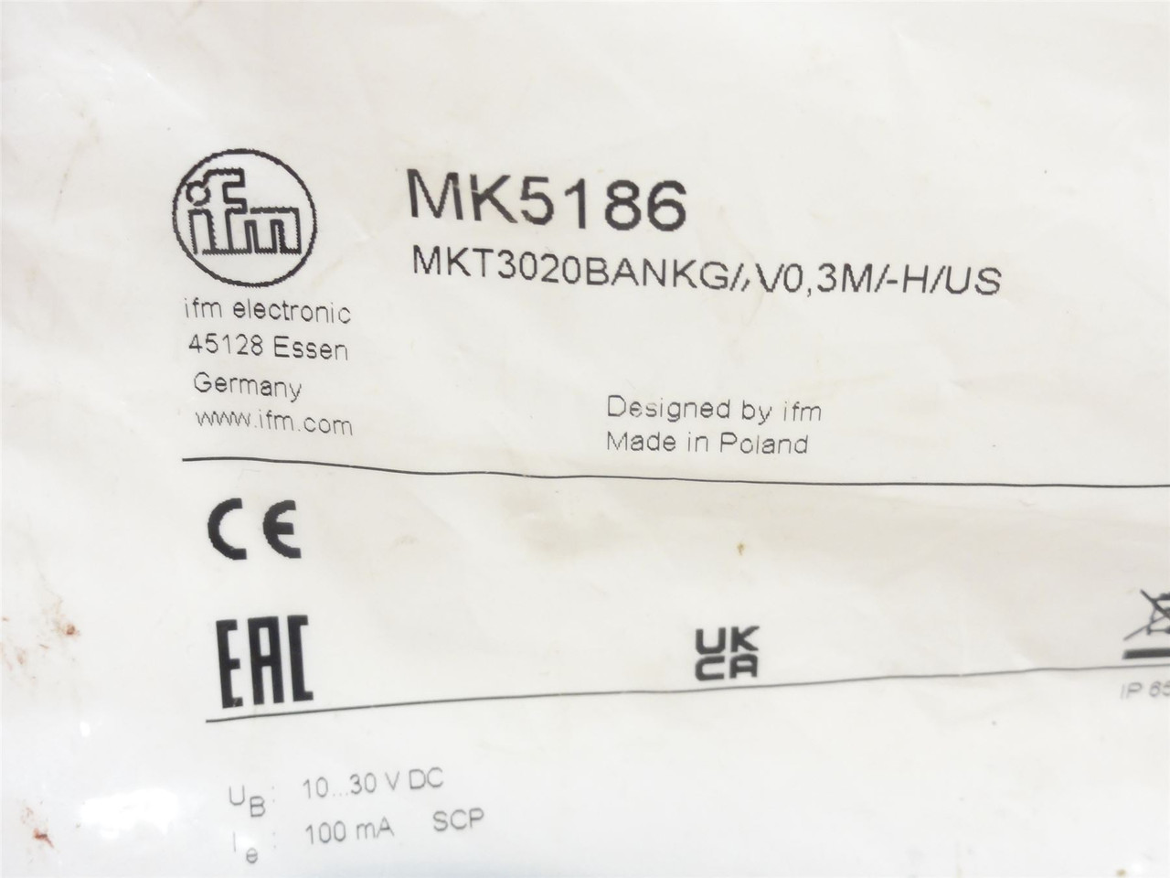 ifm MK5186; Cylinder Sensor; T-Slot Mount; 10-30VDC; NPN