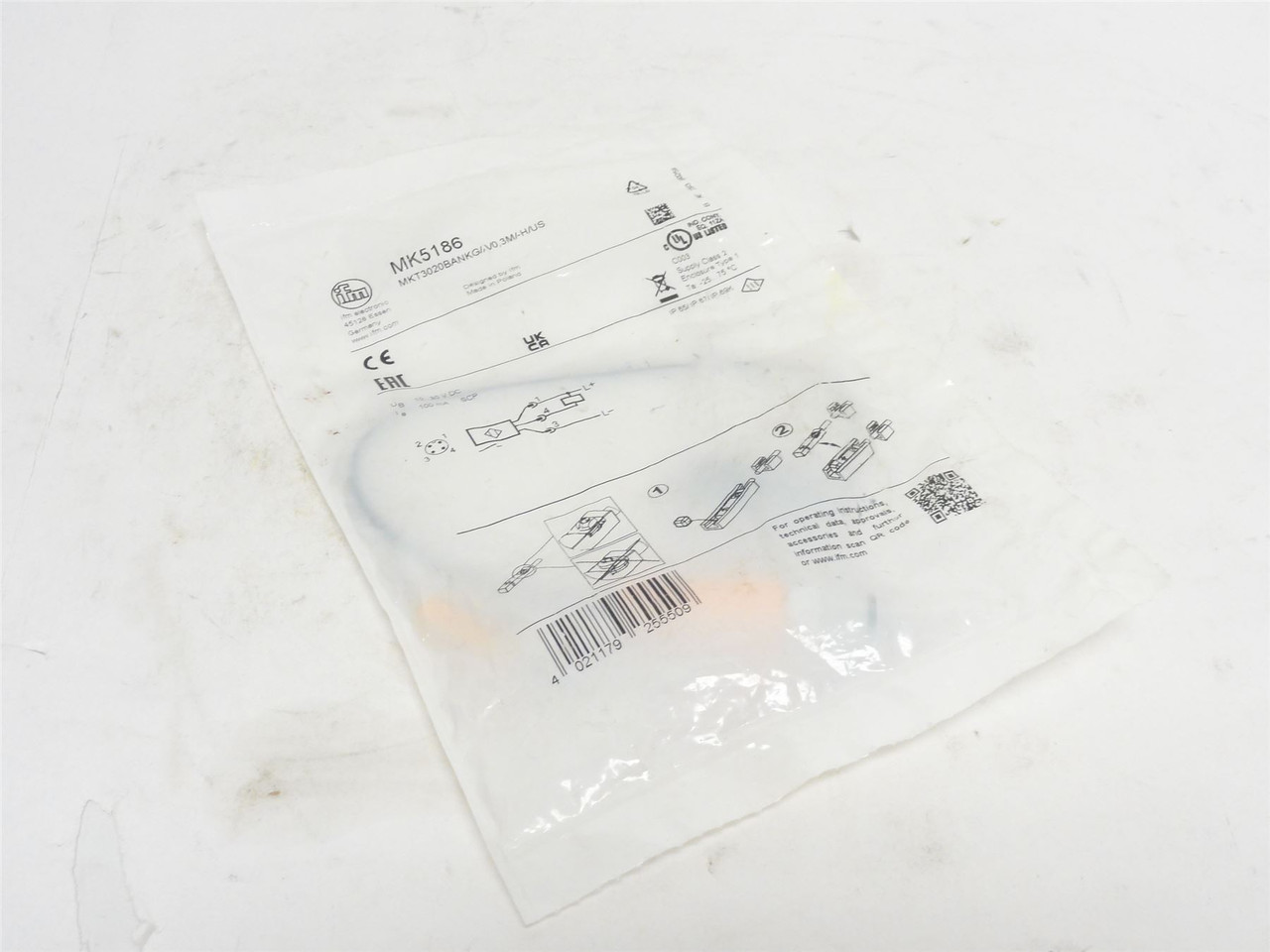 ifm MK5186; Cylinder Sensor; T-Slot Mount; 10-30VDC; NPN