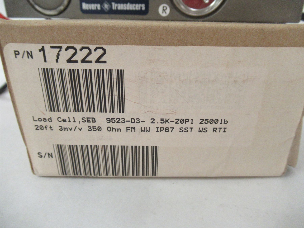 Vishay 9523-D3-2.5K-Z0P1; Load Cell 2500 LB