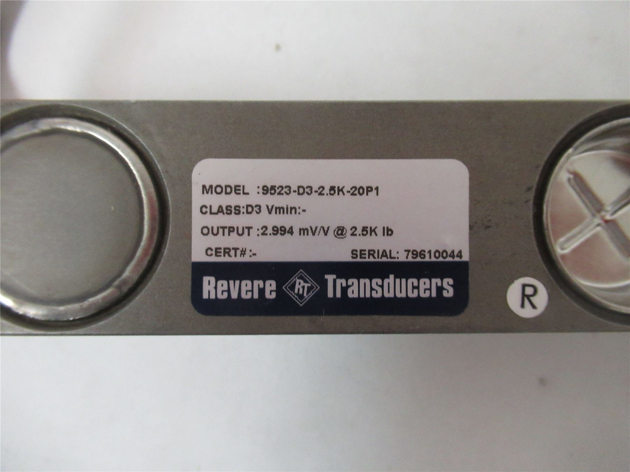 Vishay 9523-D3-2.5K-Z0P1; Load Cell 2500 LB