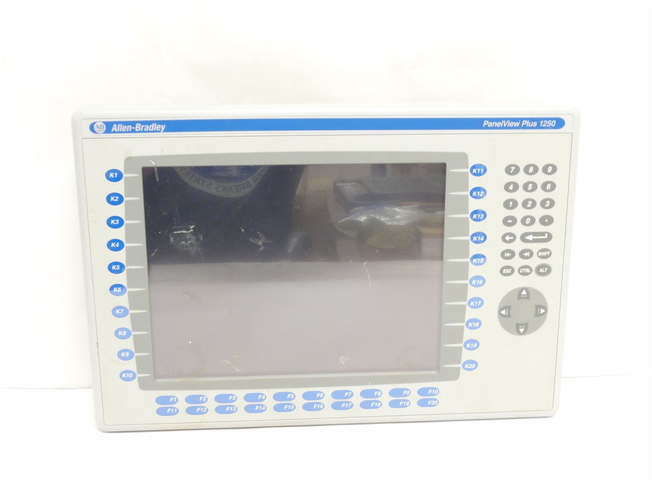 Allen-Bradley 2711P-RDB12C; Touch-Screen W/10 Key Scratches-Screen