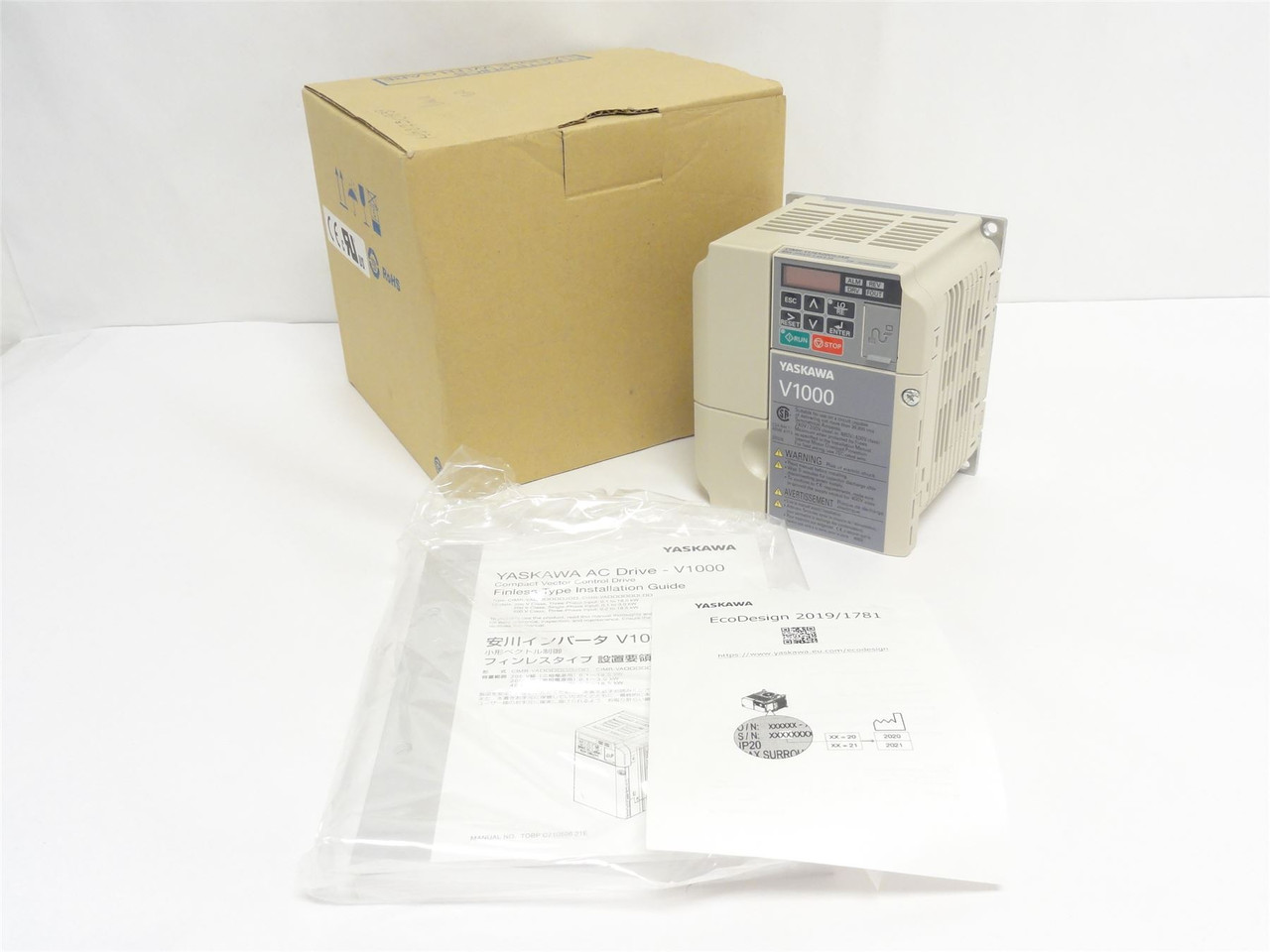 Yaskawa CIMR-VU4A0005JAB; Vari-Speed Drive 3Hp 380-480VAC