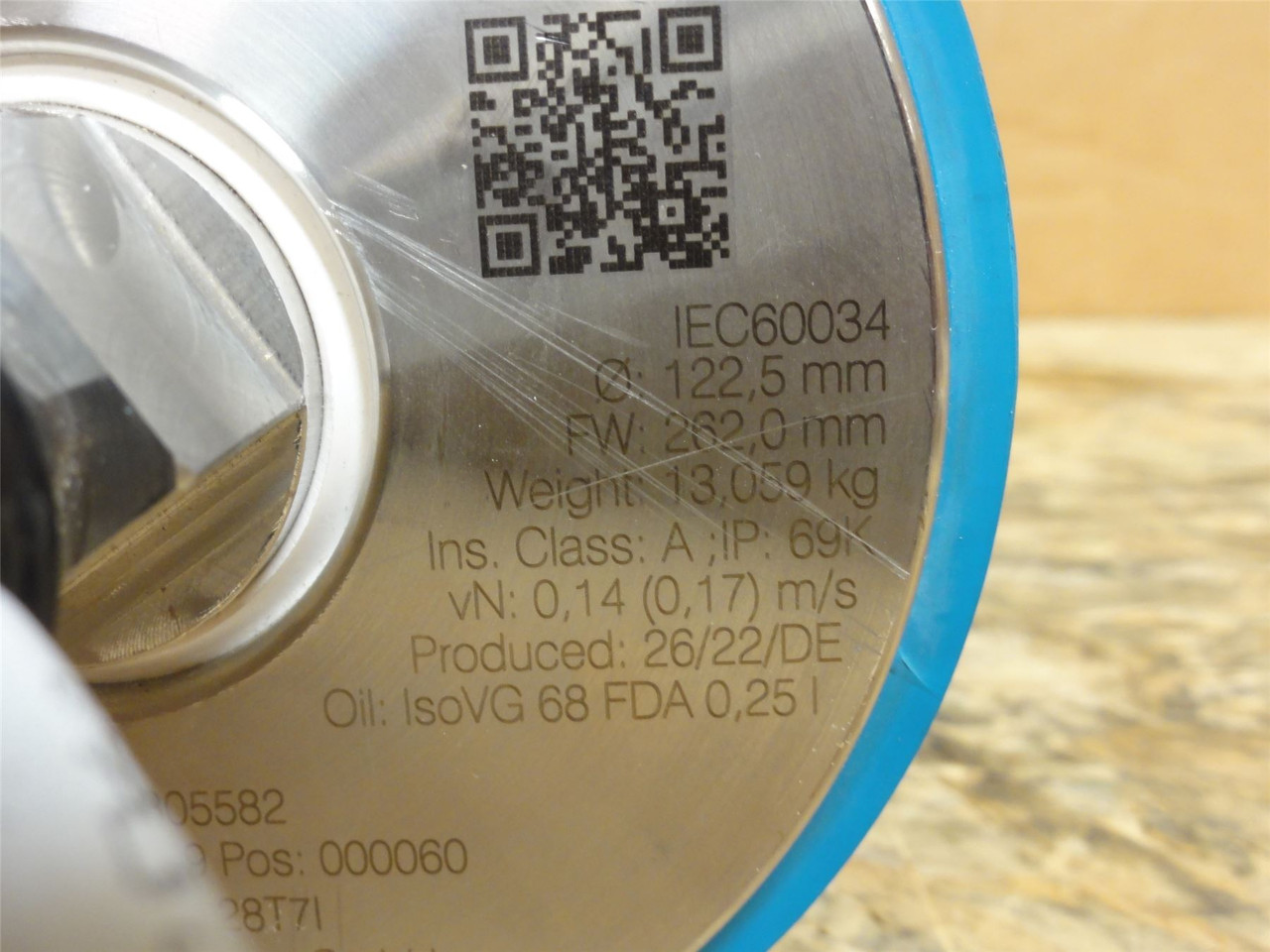 Interroll DM0113-160W; AC Drum Motor; Belt Width: 10" 230/460V