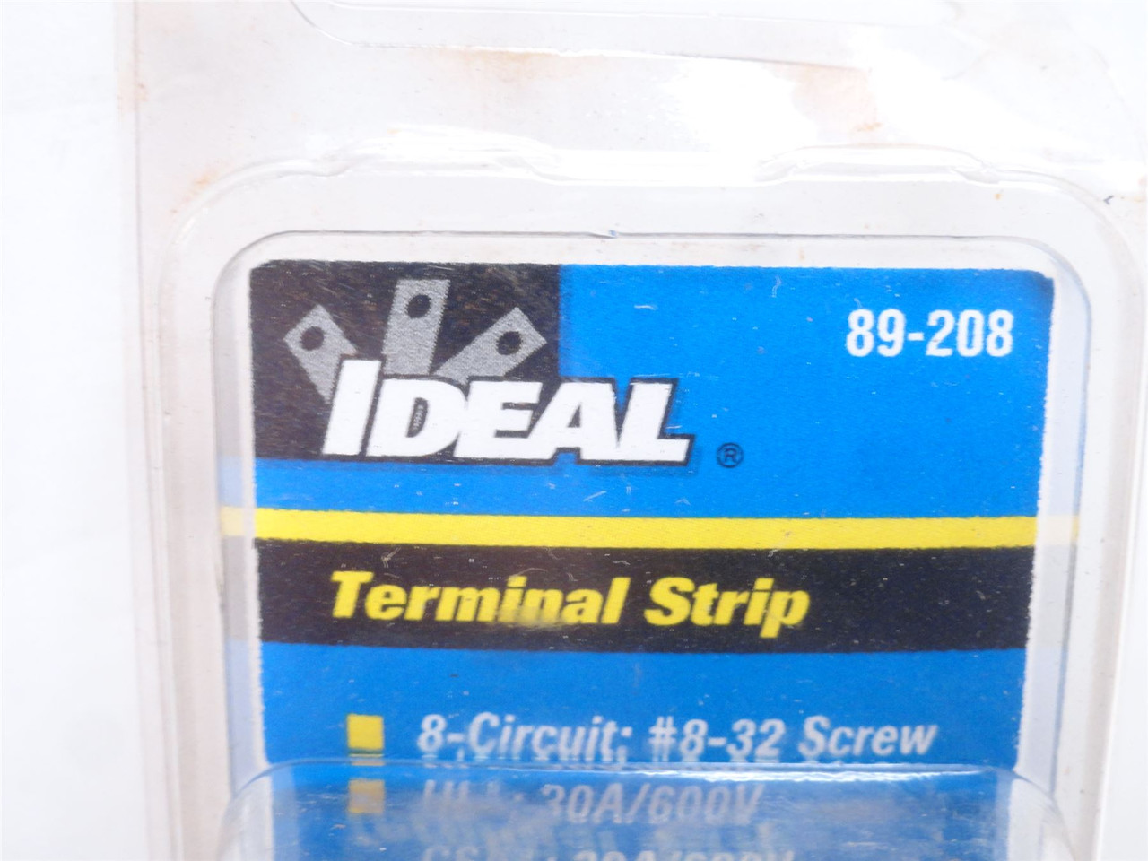 Ideal 89-208; Terminal Strip 30A; 600VAC; 8-Circuit