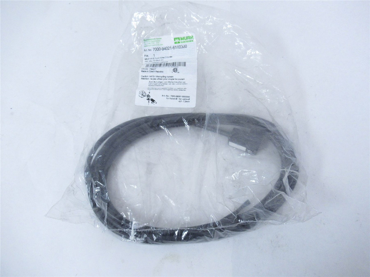 Murr 700-94021-6160300; Cable MSUD Valve Plug 24VAC 3m