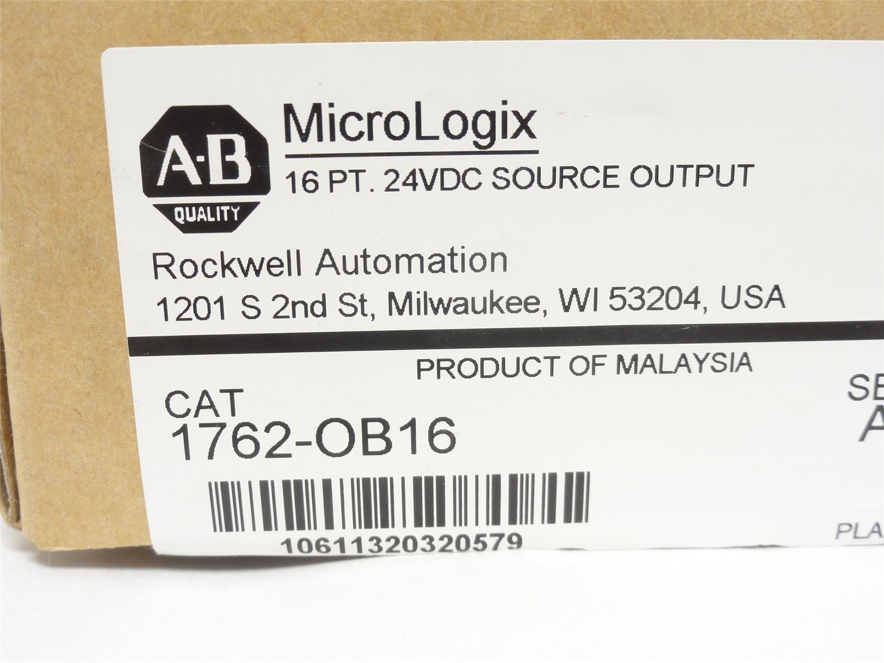 Allen-Bradley 1762-OB16; MicroLogix 16Pt 24VDC Source Output