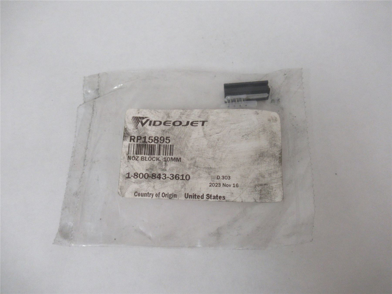 Video Jet RP15895; Nozzel Block 10mm Sealed