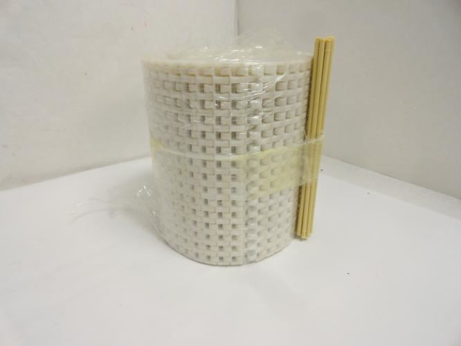 Habisat SM605075; White Acetal Conveyor Belt 7.5"W x 83"L