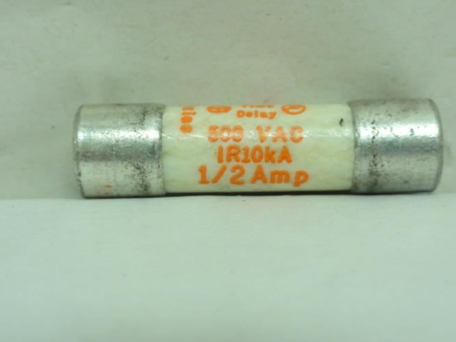 Gould ATQ1/2; Time Delay Midget Fuse; 1/2A; 500VAC
