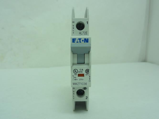 Eaton WMZT1C06; Miniature Circuit Breaker; 6A;1P; 277/480VAC