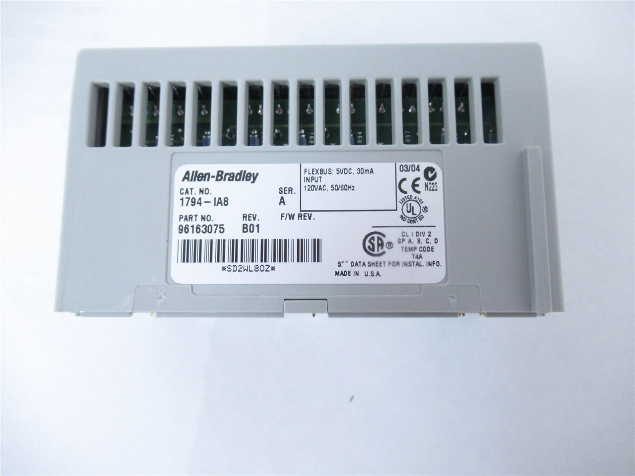 Allen-Bradley 1794IA8; MODULE 8 INPUT 120VAC Series A