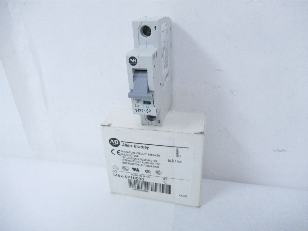 Allen-Bradley 1492-SP1B030; Circuit Breaker Mini 3A B 1 Pole