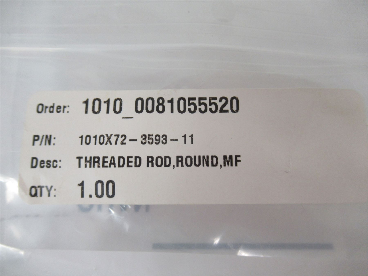 Ishida 1010x72359311; Threaded Round Rod MF
