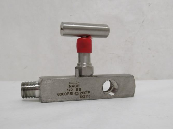 Nace SK2110; Manual Shut Off Valve; SS; 1/2NPT; SS; 6000PSI