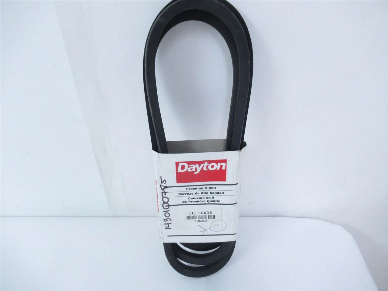 Dayton 3GXD8; Belt V B107; 110" OD Lg 21/32W 0.406" Thick