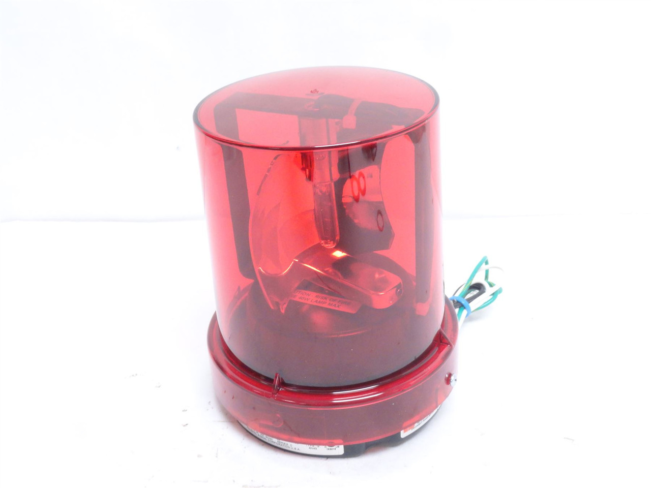 Federal 1215-120R; Red Incandescent Rotating Beacon; 120VAC